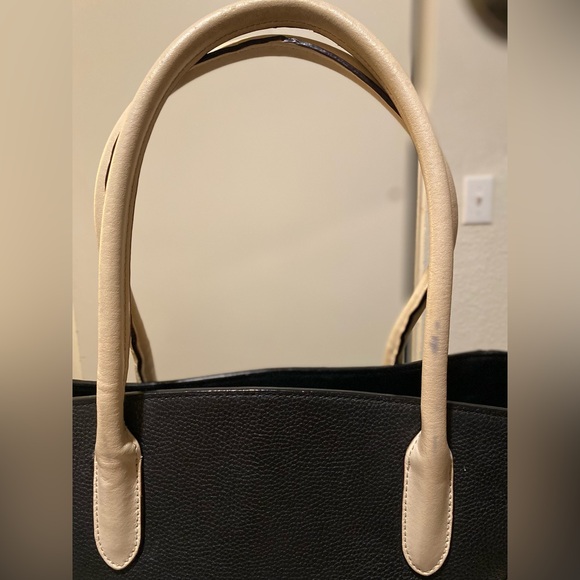 Kate Spade Forster Caroline Lane Bag Black Leather Tote - Black & Ivory - Picture 4 of 9